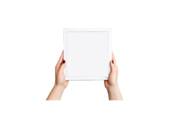 Woman's hands holding computer screen, mobile phone, tablet screen