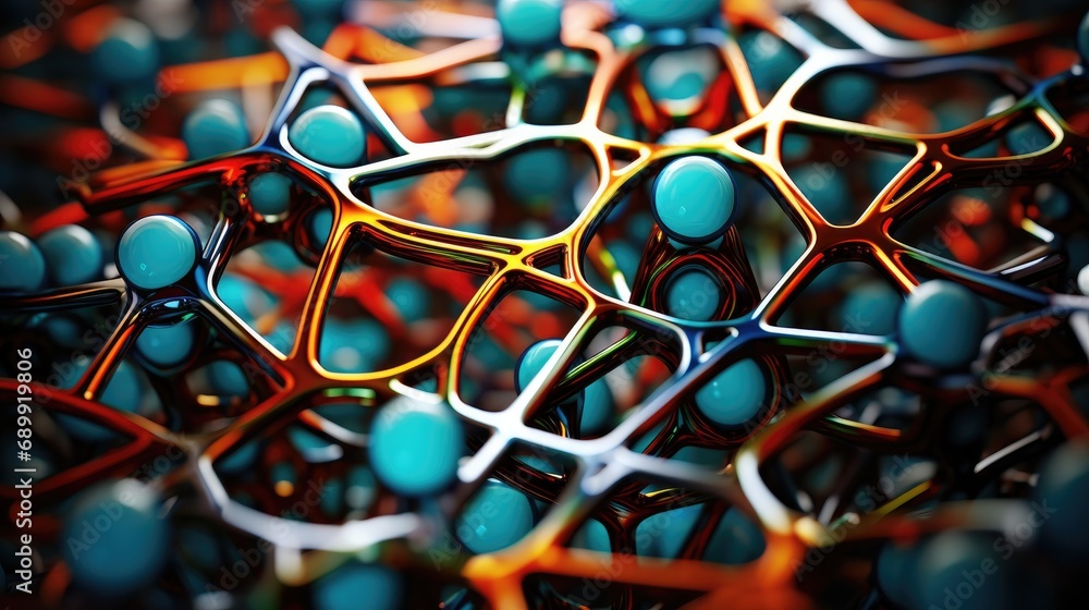 Poster a close up of an abstract 3d background. generative ai.