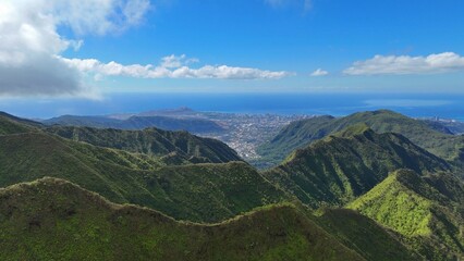 view of the mountains from above