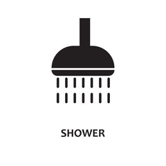 Shower icon. Shower icon for web design creative flat trendyy style illustration on white background..eps