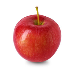 One ripe red apple isolated on white