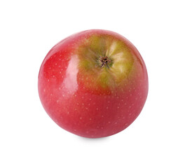 One ripe red apple isolated on white