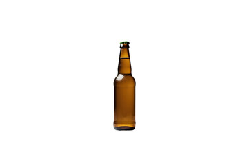Empty beer bottle mockup