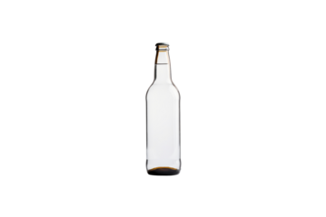 Empty beer bottle mockup