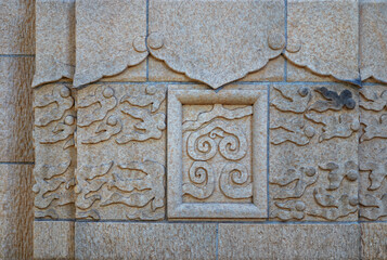 Detail on the Wall of a Temple.