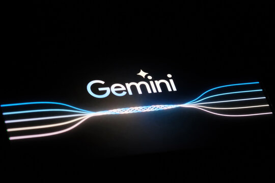 Shanghai,China-Dec.8th 2023: Google Gemini AI model logo sign