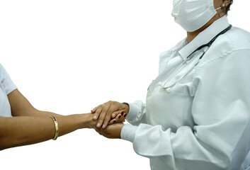 doctor and patient shaking hands