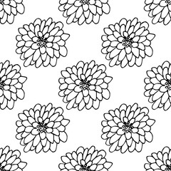 Summer seamless pattern with flowers doodle for decorative print, wrapping paper, greeting cards, wallpaper and fabric