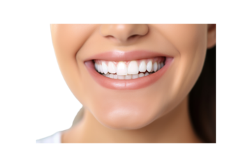 Young woman with a beautiful smile with beautiful teeth
