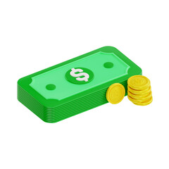 3d money, business and finance 3d icon set, high quality render, transparent background