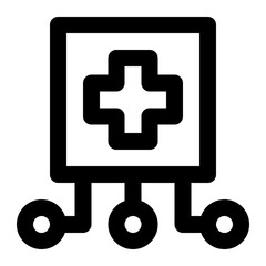 Medical technology icon with outline style.