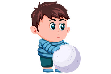 Cute Boy Character Design Illustration