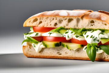 Exclusive flavor travel: Isolated ciabatta sandwich PNG images on a transparent or white background generative ai
