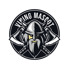 Viking vector mascot logo template