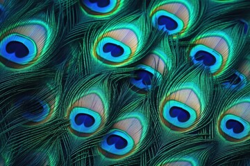 Abstract background with peacock feathers