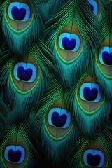 Obraz premium Abstract background with peacock feathers