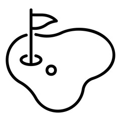 golf field outline icon
