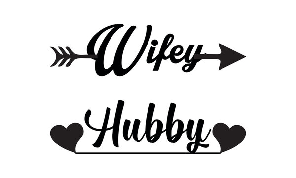 Wifey Hubby Vector and Clip Art