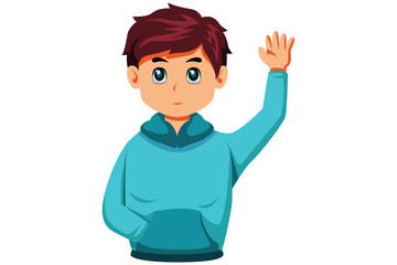 Cute Boy Character Design Illustration