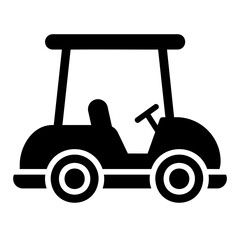 golf car glyph icon