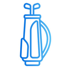 golf bag gradient icon
