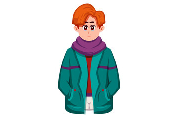 Winter Season Character Design Illustration