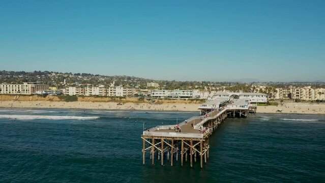 Drone Hyperlapse 4K Orbit Around Southern California Pier