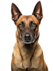 Belgian Malinois Dog Studio Shot, Isolated on Clear Background, Generative AI