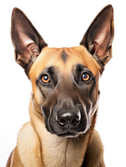 Belgian Malinois Dog Studio Shot, Isolated on Clear Background, Generative AI
