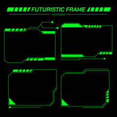 HUD tech hologram or dashboard screen frames futuristic