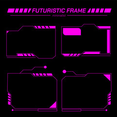 HUD display screen frames, info boxes and UI interface of future technology.
