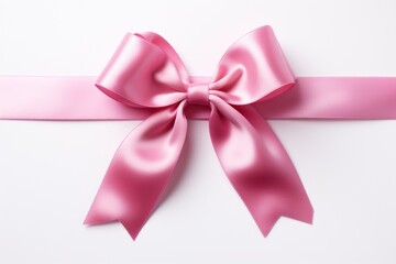 Naklejka premium A minimalist representation of a pink ribbon. Generative AI.