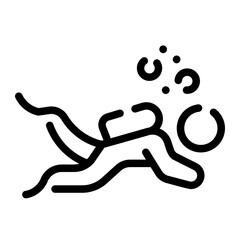 diver Line Icon