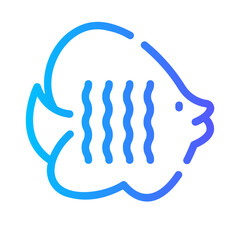 fish Line Gradient Icon