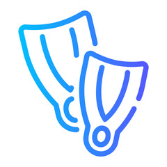 flippers Line Gradient Icon