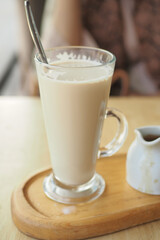 Cup of Coffee Latte on table 