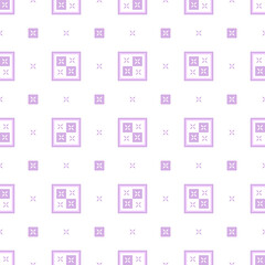 In this seamless pattern, the blocks are designed like something shimmering, and this pastel purple block is placed on a white background. It looks unusual, different and simple.