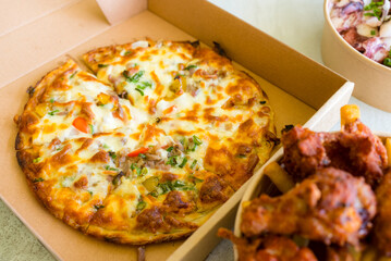 Pizza in the paper box