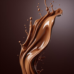 Chocolate liquid in dynamic collision