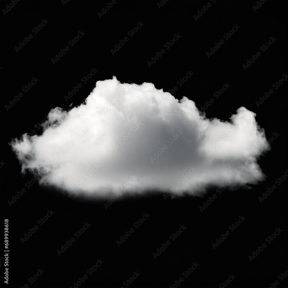 Canvas Prints white clouds isolated in the black background.
