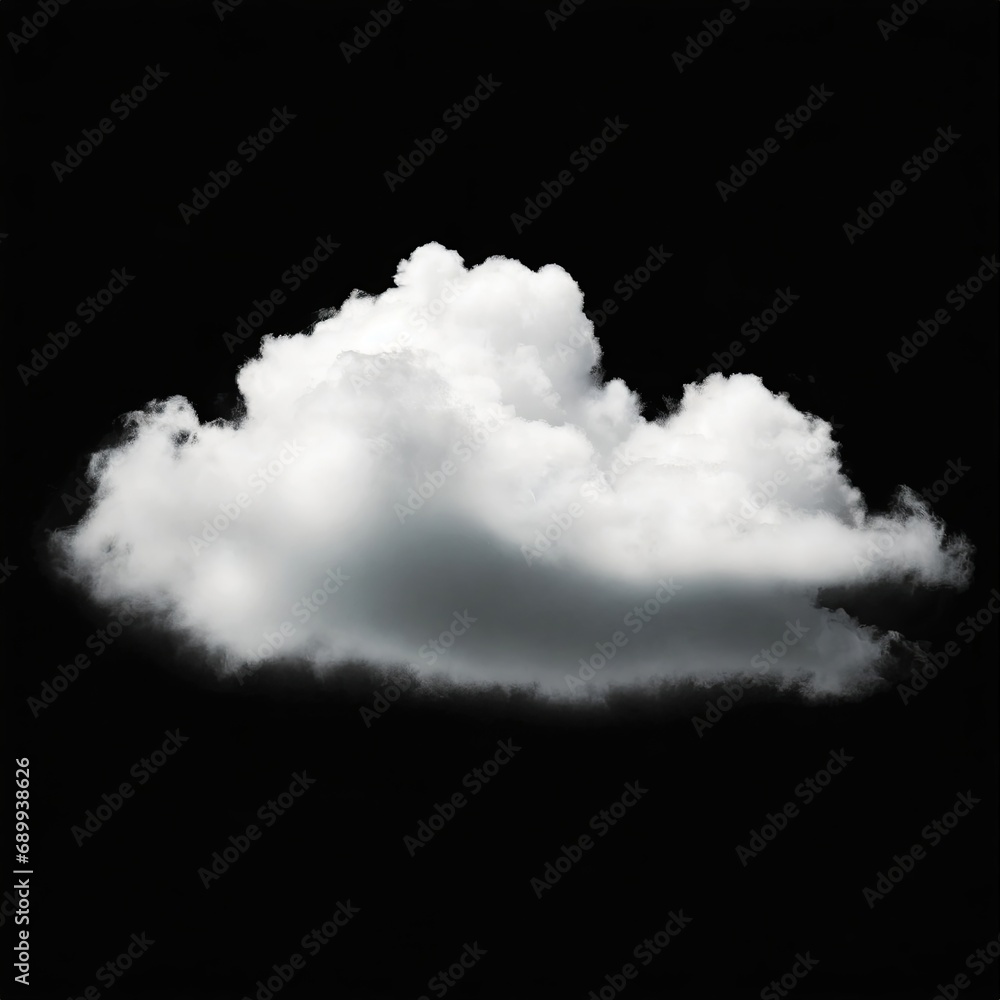 Canvas Prints white clouds isolated in the black background.