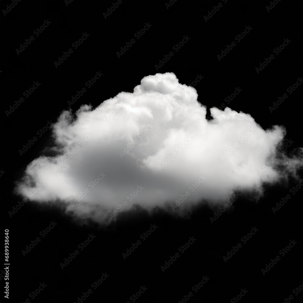 Canvas Prints white clouds isolated in the black background.