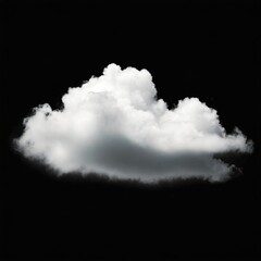 White clouds isolated in the black background.