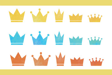 王冠ランキングアイコンに使えるイラスト3 - obrazy, fototapety, plakaty