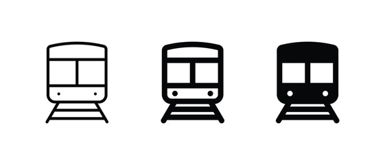 Train icon set vector for web, ui, and mobile apps