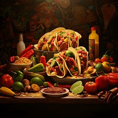 still life with fruits and vegetables