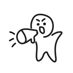 hand drawn illustration of a person screaming