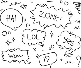 Fototapeta premium trendy speech bubble set icon vector illustration symbol design