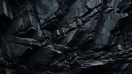 a close up of a black rock - obrazy, fototapety, plakaty