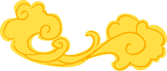 Handdrawn Mid Autumn Cloud Element